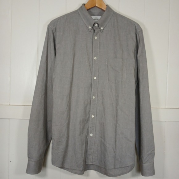 Steven Alan Other - Steven Alan Button Down Shirt Mens Medium Grey Cotton Twill Oxford Made in USA